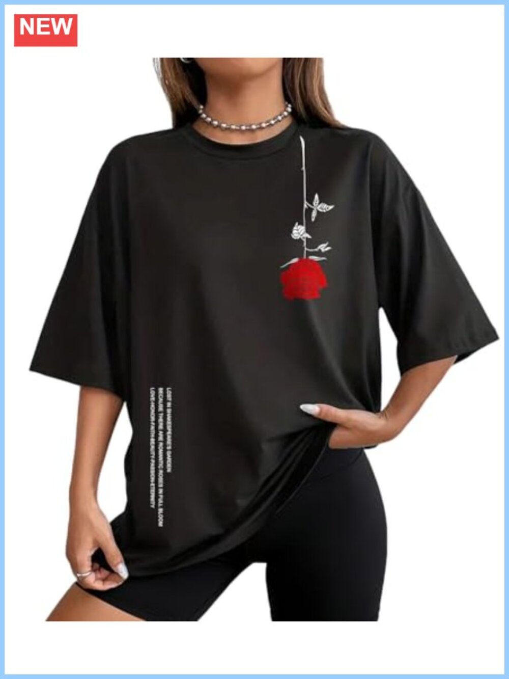 Womens Oversized Graphic Tee Cotton Blend Summer T-Shirt Faith